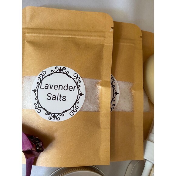 Organic Lavender Spa Gift Set, Relaxation Box for Her, Lavender Bath & Body Gift - Picture 7 of 10